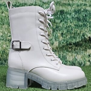 QUPID x ONE PLANET PLAZO VEGAN LEATHER 100% RECYCLED LUG SOLE COMBA…